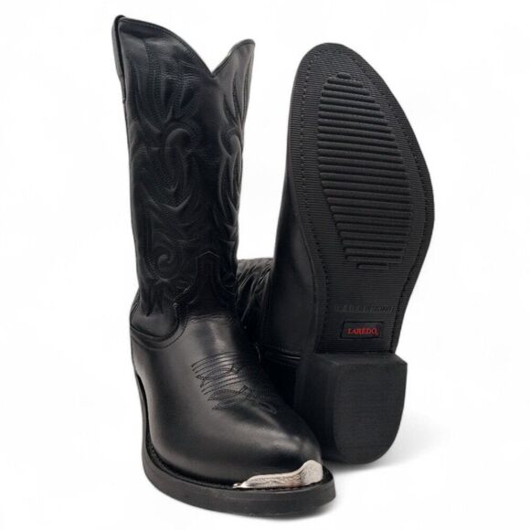 Laredo Men's Size 11.5 EW Black Mccomb Mid Calf Round Toe Cowboy Western Boots - Picture 14 of 15
